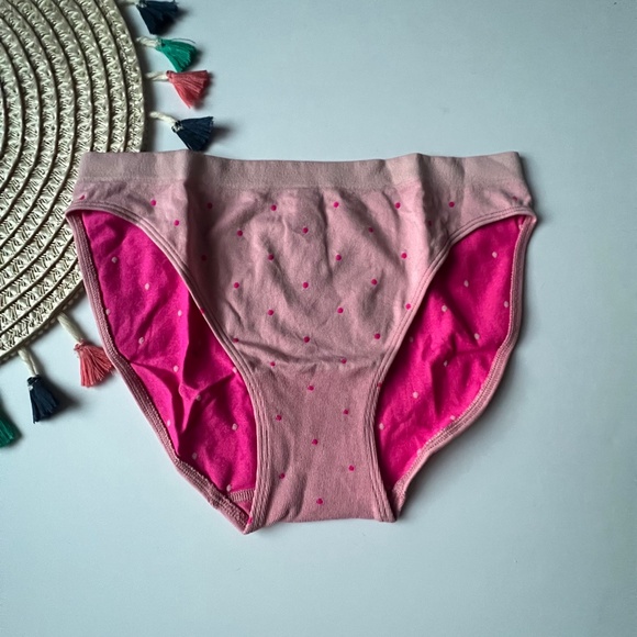 Victoria's Secret Seamless Dot Bikini Panty Pink/Fuchsia Dot Medium NEW - Picture 2 of 3